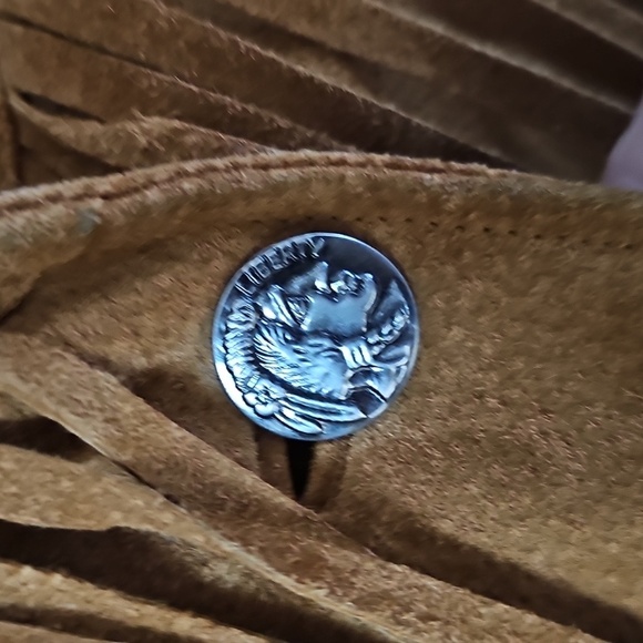 Vintage Cedar Suede leather fringe jacket Size Small - Picture 4 of 10